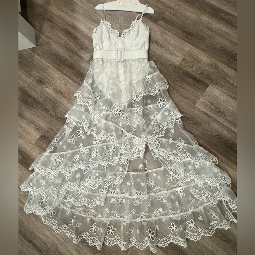NWT *ONE OF A KIND* For Love And Lemons Eyelet Lace Wedding/Bachelorette Dress - Picture 2 of 9